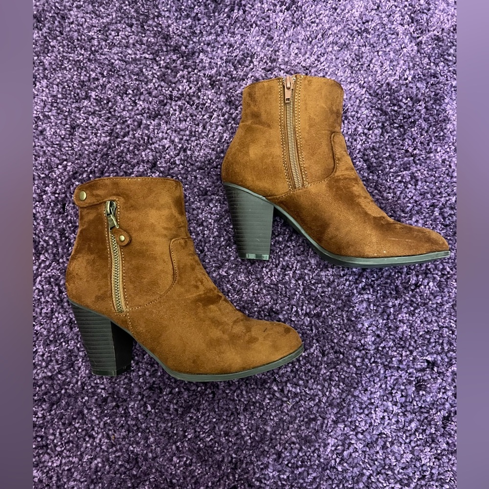 Suede booties